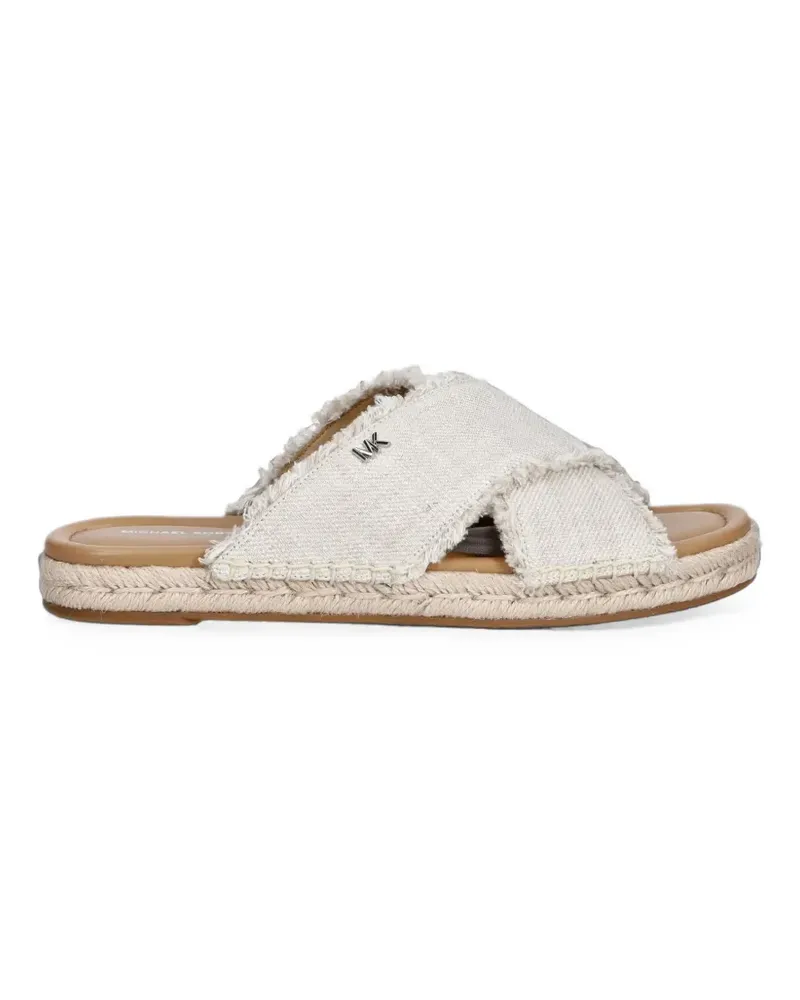 Michael Kors Ausgefranste Sandalen mit überkreuzten Riemen - Nude Nude