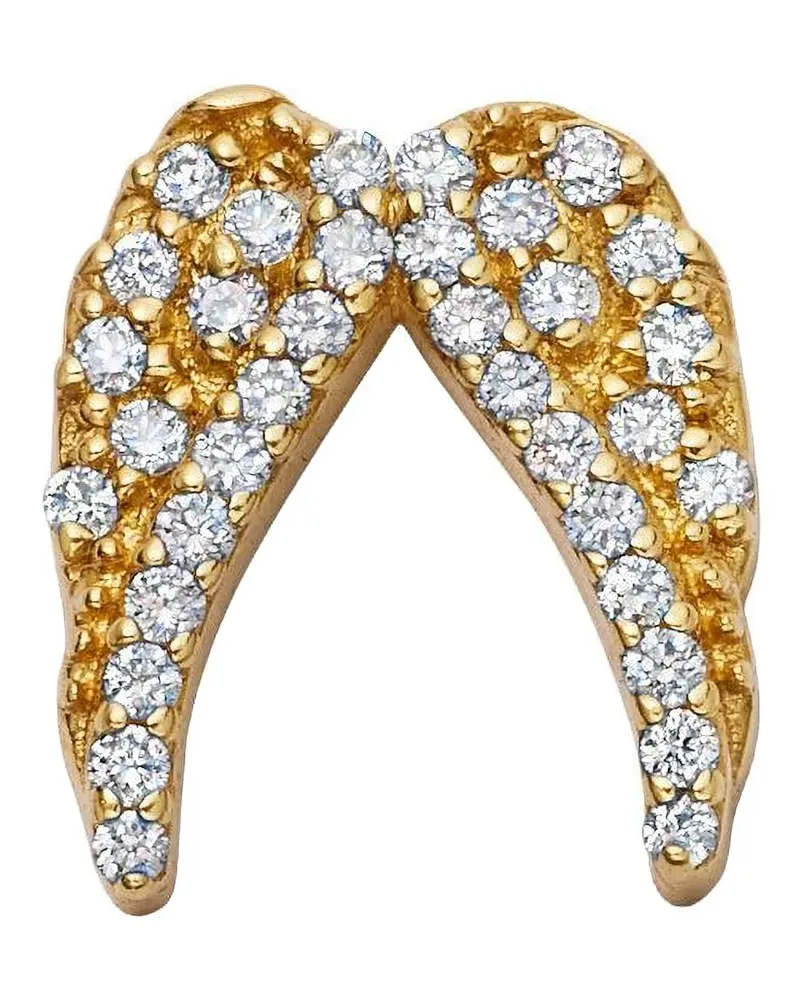 Loquet diamond angel wings charm - Gold Gold