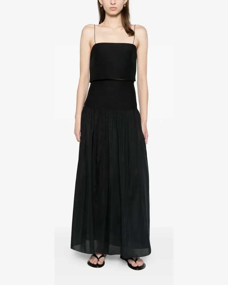 Matteau pintuck midi skirt - Schwarz Schwarz