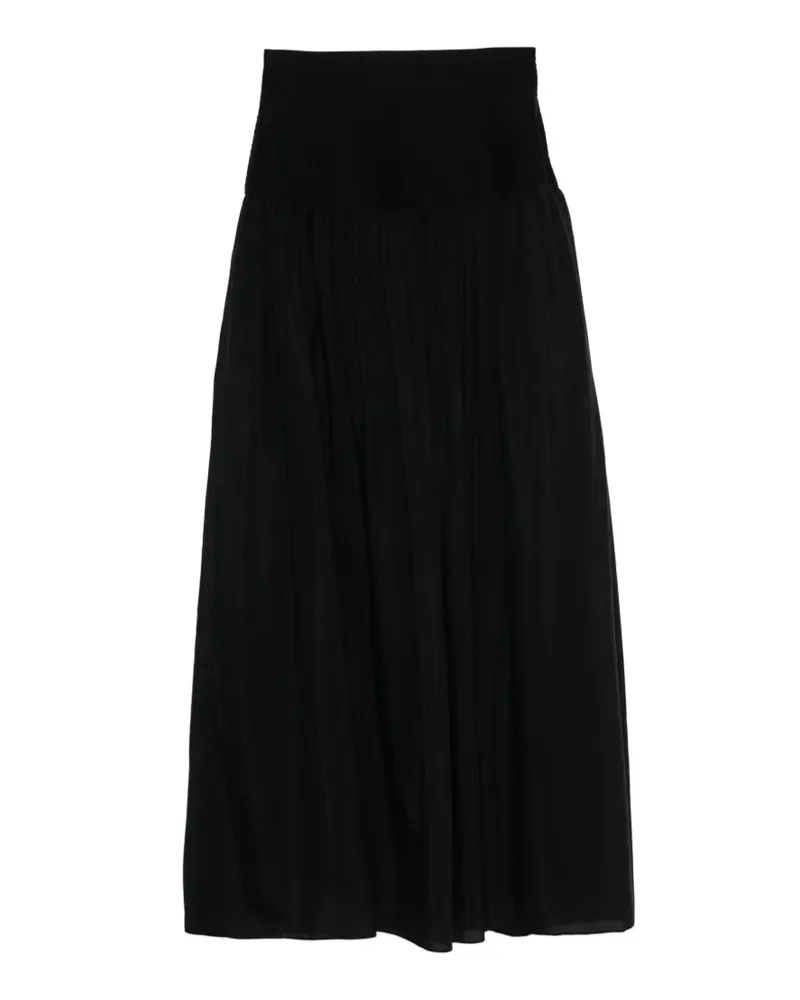Matteau pintuck midi skirt - Schwarz Schwarz