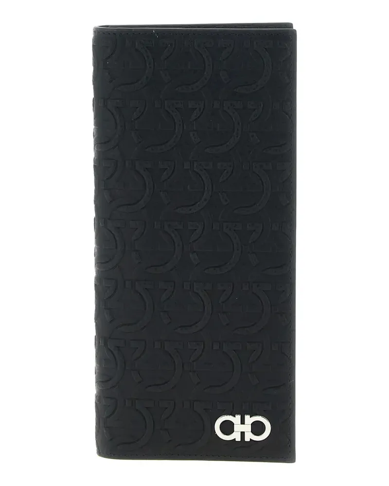 Ferragamo embossed-logo wallet - Schwarz Schwarz