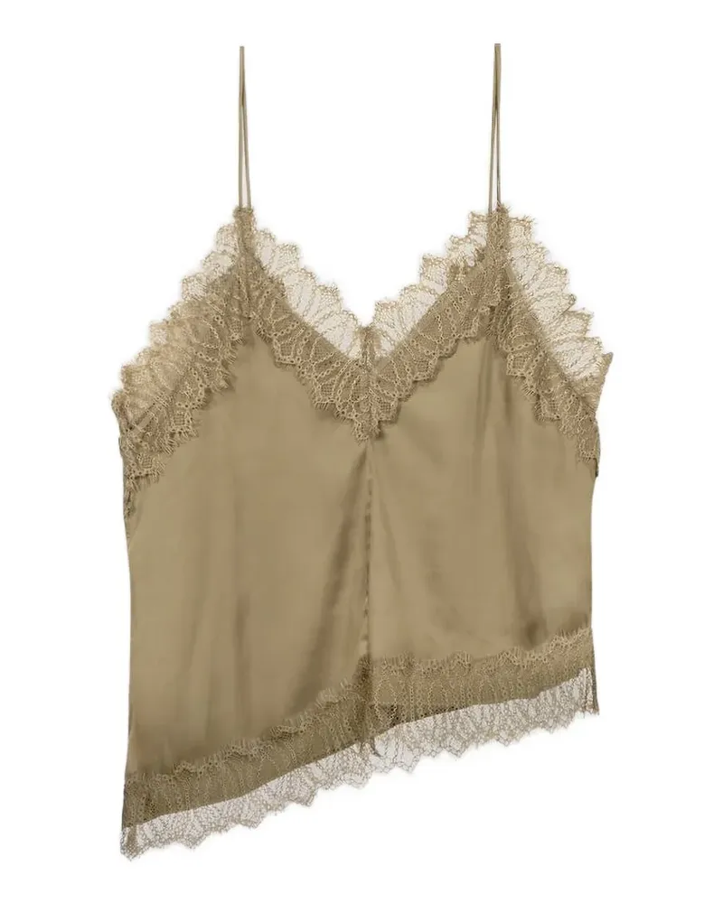Luisa Cerano lace-trim top - Grün Grün