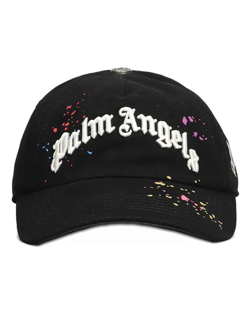 Palm Angels logo-embroidered splatter cap - Schwarz Schwarz