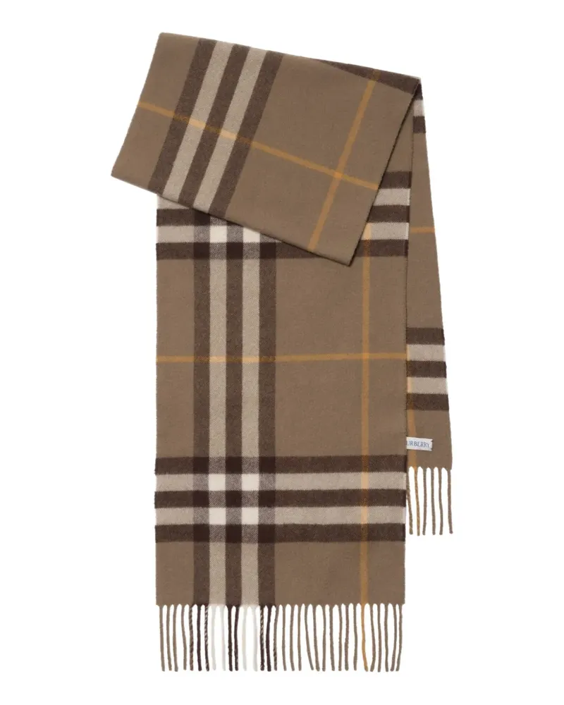 Burberry Karierter Schal aus Kaschmir - Braun Braun
