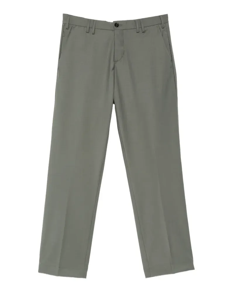 Les Hommes pressed-crease tailored trousers - Grün Grün