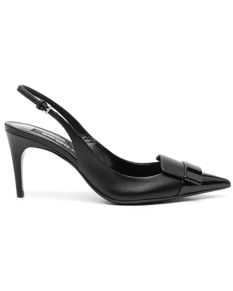 Sergio Rossi SR1 Slingback-Pumps 75mm - Schwarz Schwarz