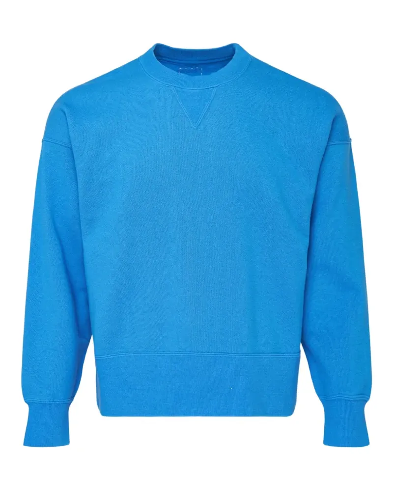 Visvim contrast-stitch crew-neck sweater - Blau Blau