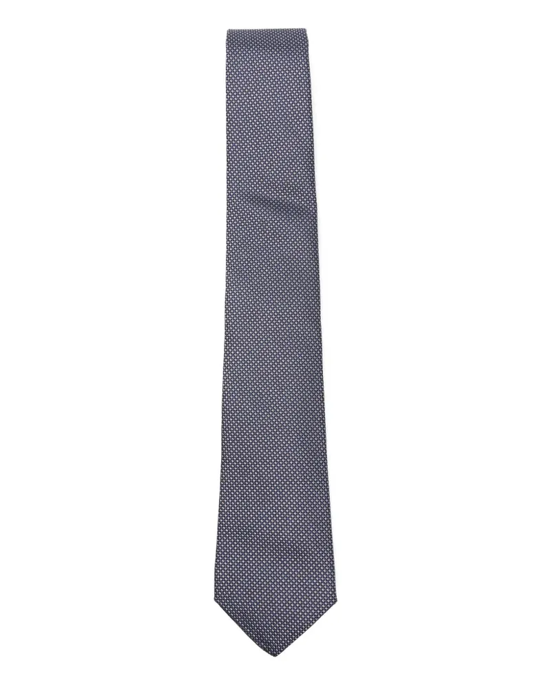 Dell'oglio patterned tie - Blau Blau