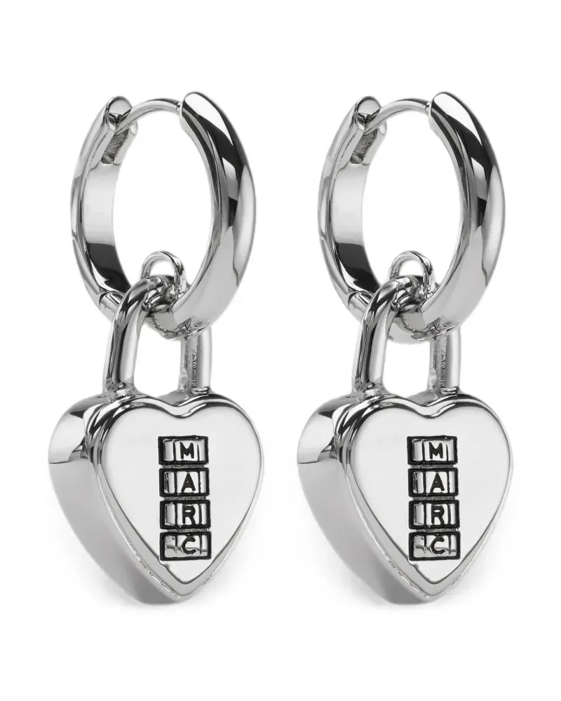 Marc Jacobs heart padlock earrings - Silber Silber