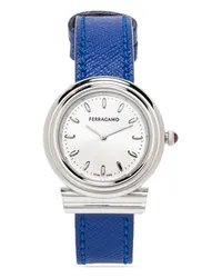 Ferragamo Gancini Leather 28mm Silber