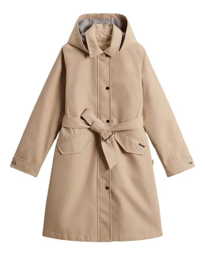 Woolrich Wasserdichter Trenchcoat mit Kapuzen - Nude Nude