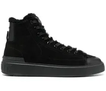 High-Top-Sneakers aus Wildleder - Schwarz