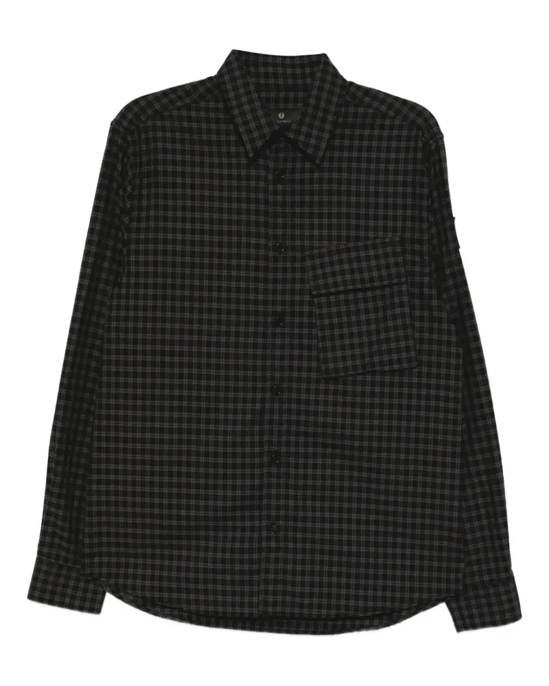 Belstaff Kariertes Scale Hemd - Schwarz Schwarz