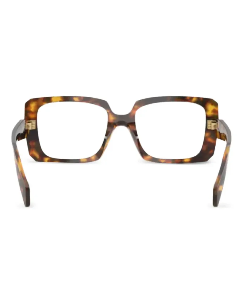 Prada Brille mit eckigem Gestell - Braun Braun