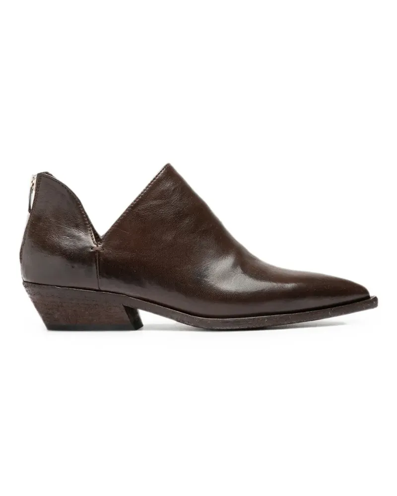 Officine Creative Italia Noelie DD 106 leather ankle boots - Braun Braun