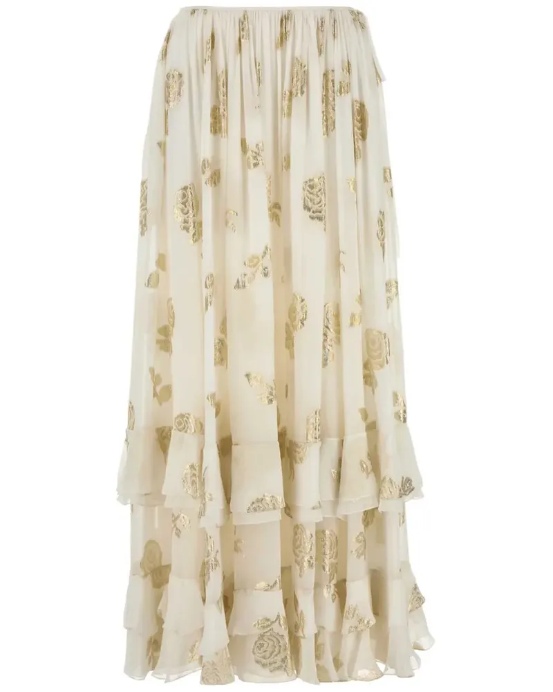 Chloé Lurex-Maxirock aus Jacquard - Nude Nude