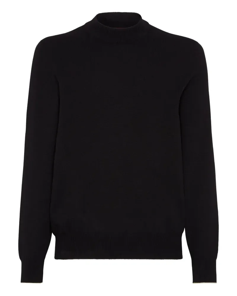 Brunello Cucinelli Pullover mit Stehkragen - Schwarz Schwarz