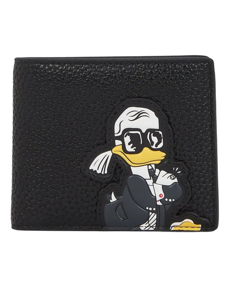 Karl Lagerfeld x Disney Portemonnaie mit Cartoon-Patch - Schwarz Schwarz