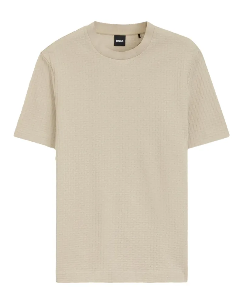 HUGO BOSS T-Shirt mit Jacquardmuster - Nude Nude