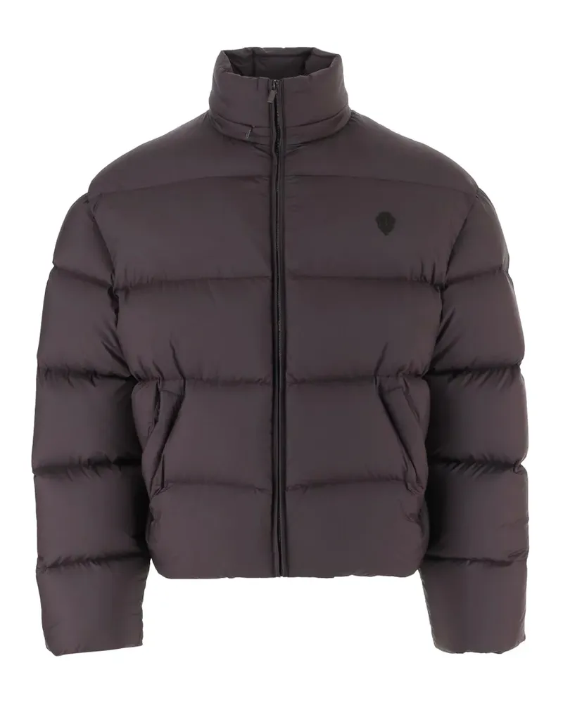 Gucci Gesteppte Jacke mit Logo-Patch - Braun Braun