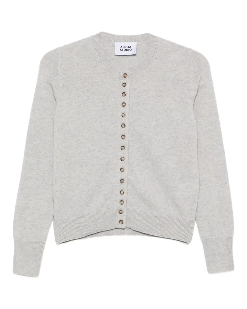 Alpha Studio Cardigan mit Knöpfen - Grau Grau