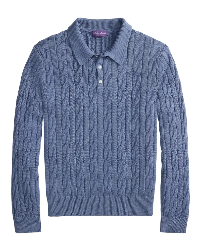 Ralph Lauren Polo-Pullover mit Zopfmuster - Blau Blau