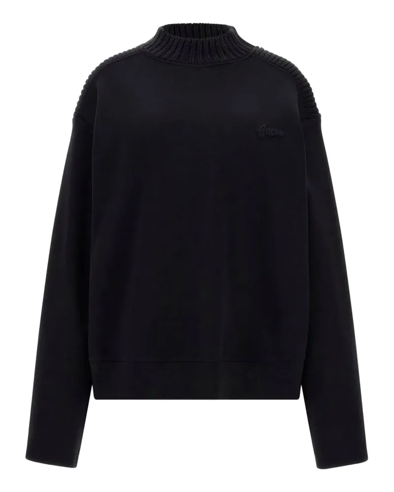 Guess Geripptes Sweatshirt - Schwarz Schwarz
