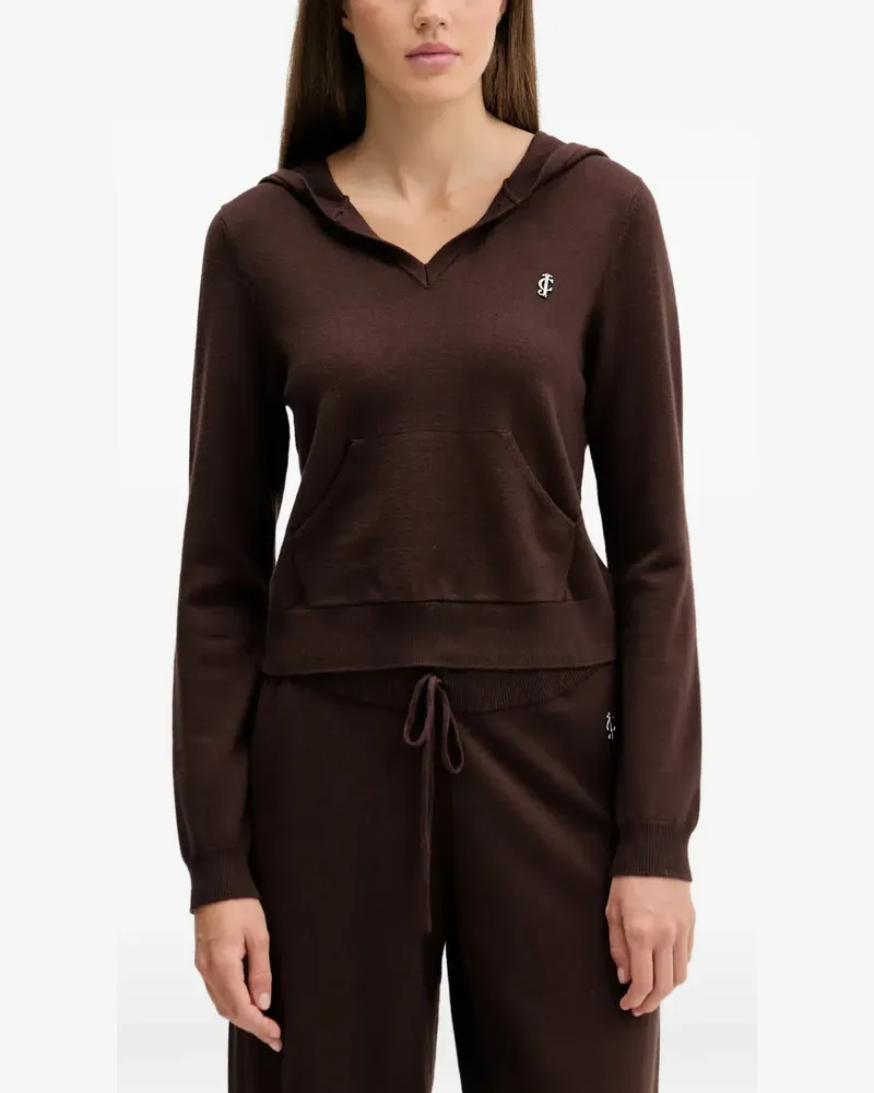 Juicy Couture Kapuzenoberteil mit Taschen - Braun Braun