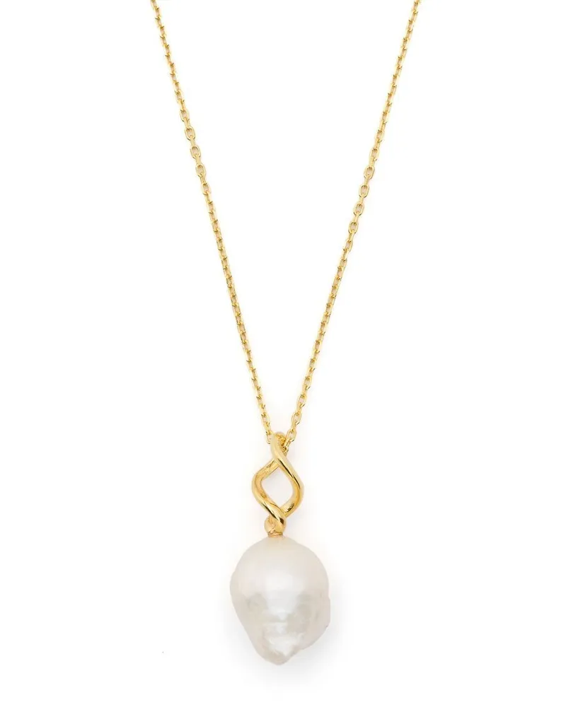 Maria Black Twister Halskette mit Perlenanhänger - Gold Gold