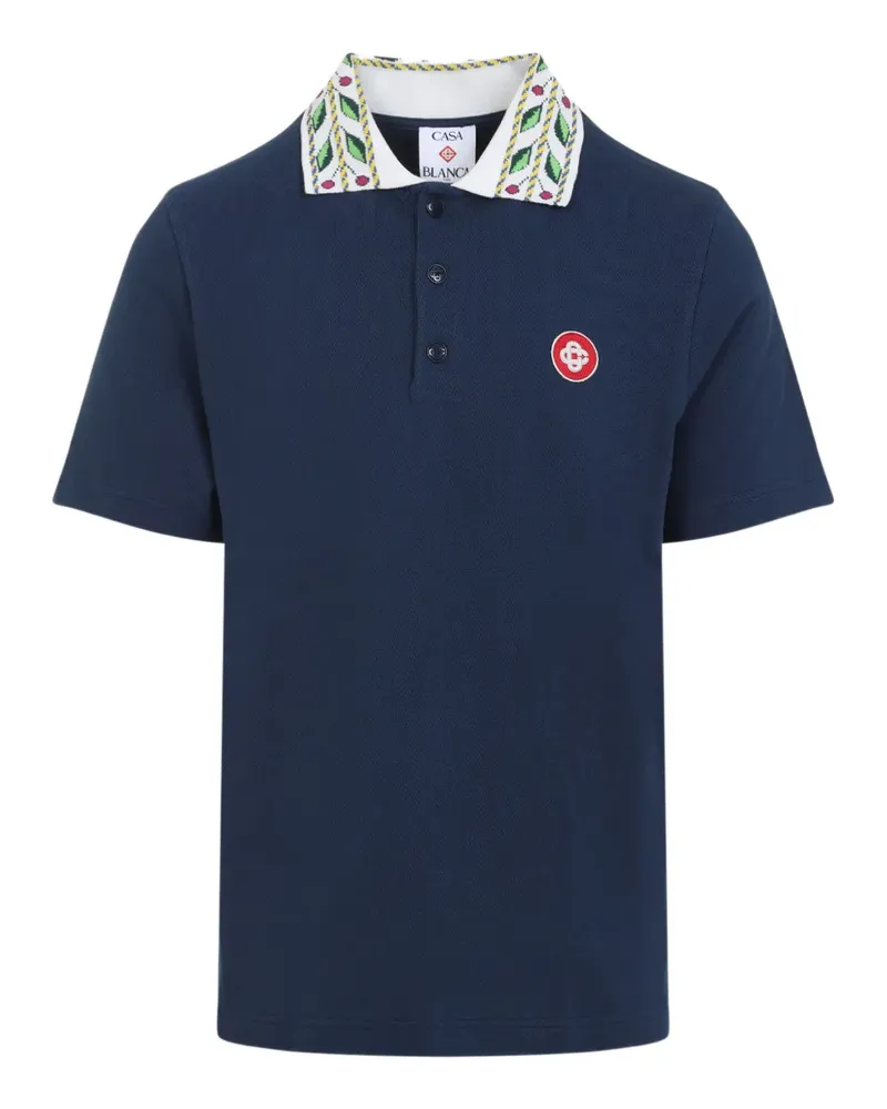 Casablanca Paris Laurel Poloshirt - Blau Blau