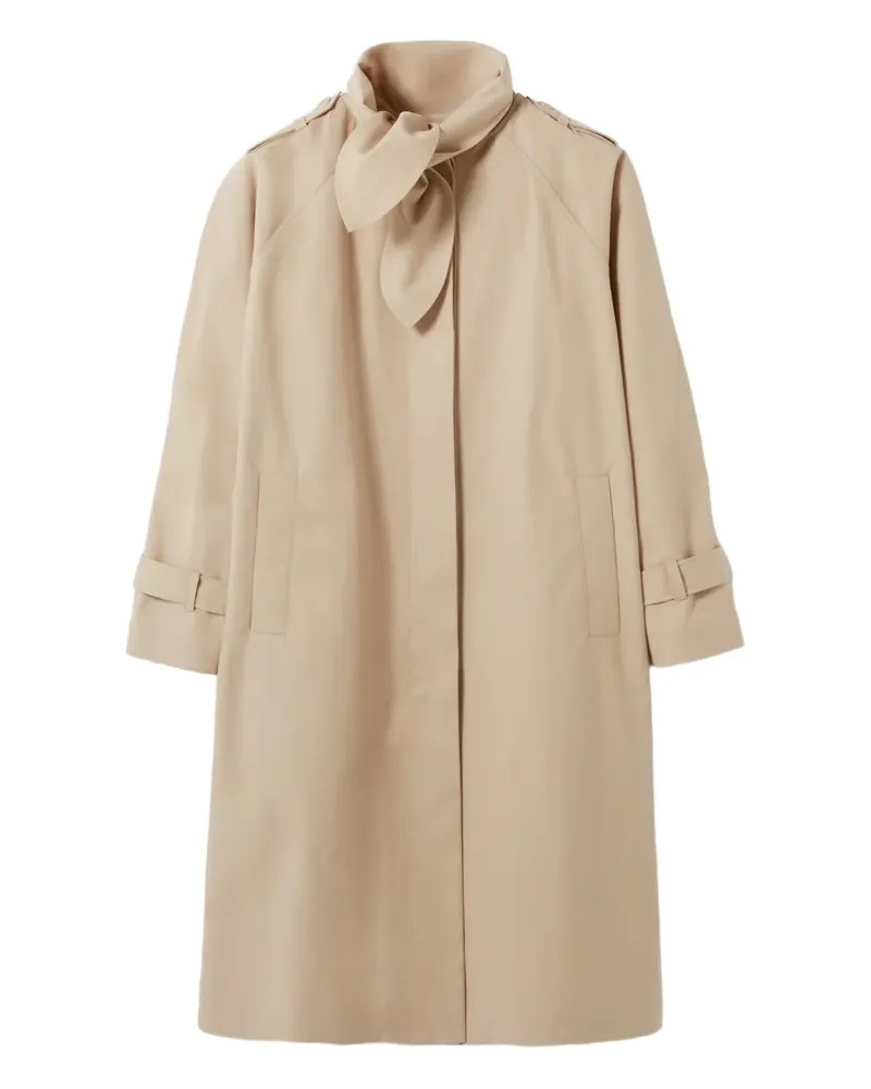 Claudie Pierlot Trenchcoat mit Schleifendetail - Nude Nude