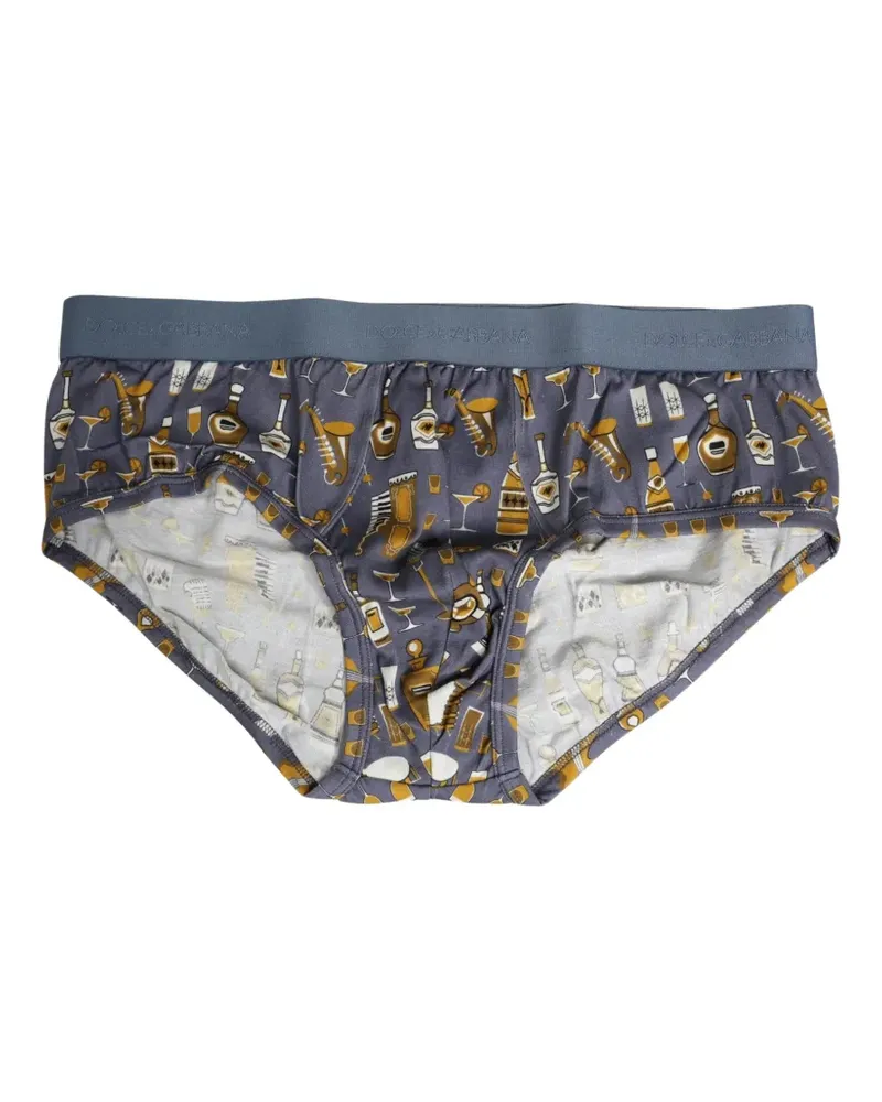 Dolce & Gabbana graphic-print briefs - Blau Blau