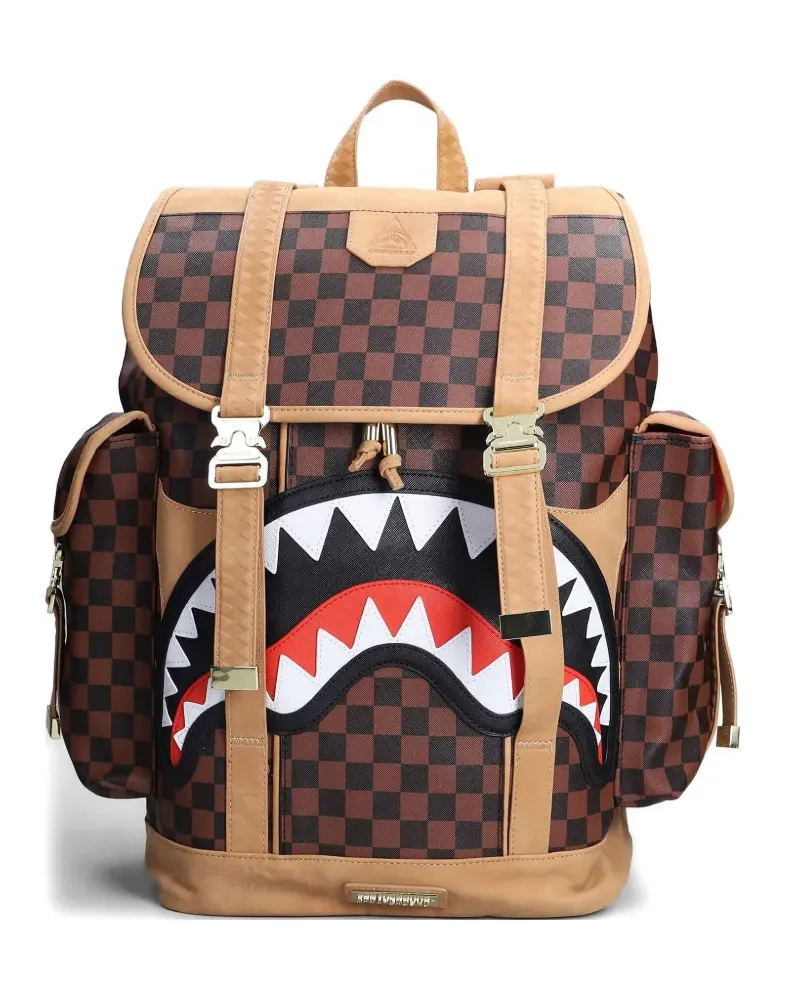 Sprayground checkerboard-pattern backpack - Braun Braun