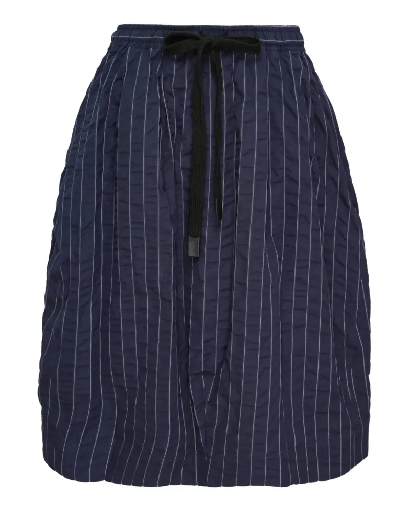 Lee Mathews Frances pinstripe-pattern skirt - Blau Blau