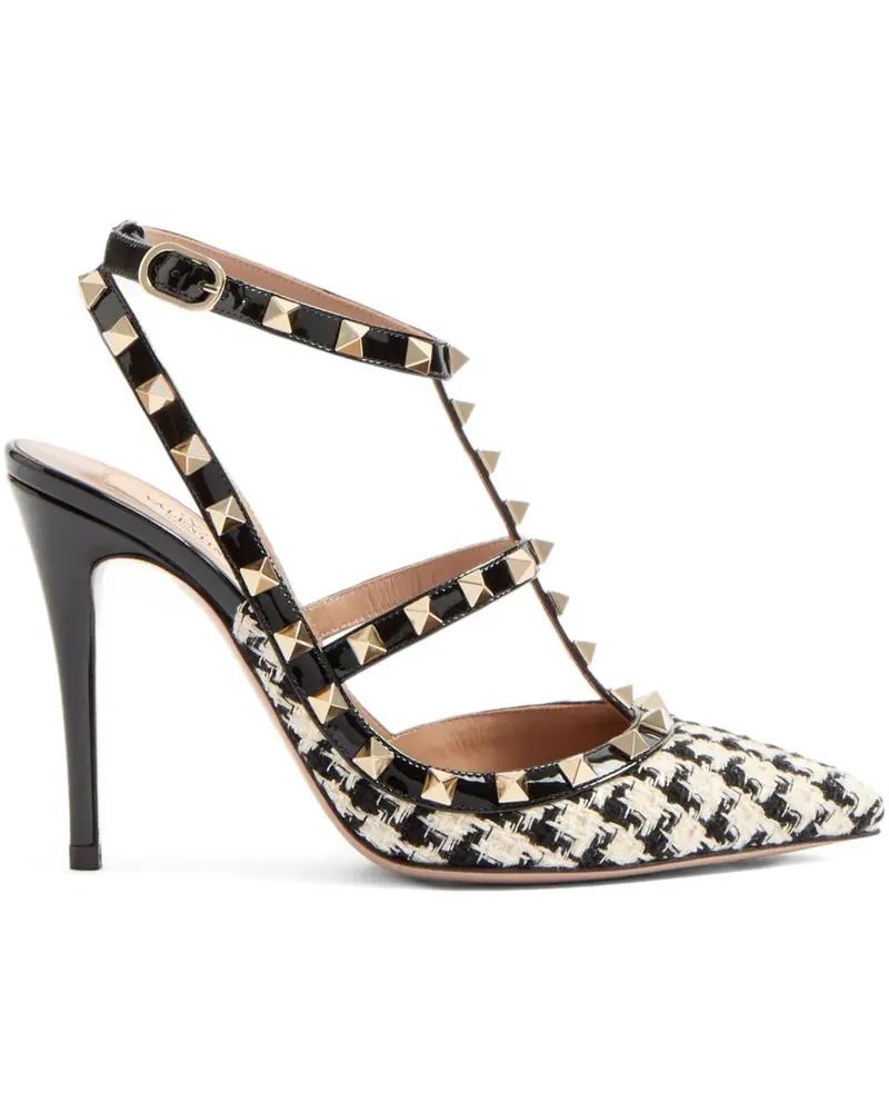 Valentino Garavani Rockstud Pumps mit Pailletten 100mm - Nude Nude