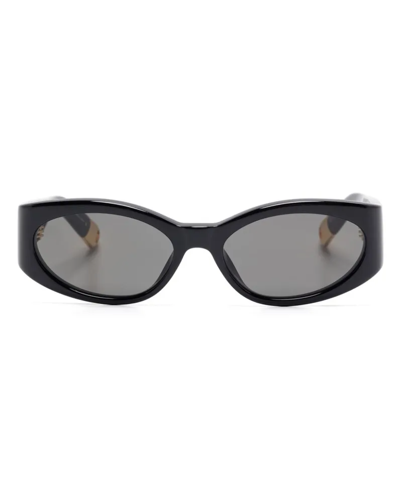 Linda Farrow x Jacquemus Sonnenbrille mit ovalem Gestell - Schwarz Schwarz