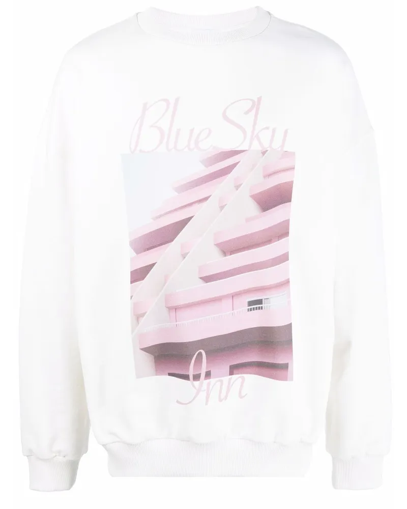 Blue Sky Inn Sweatshirt mit Logo-Print Nude