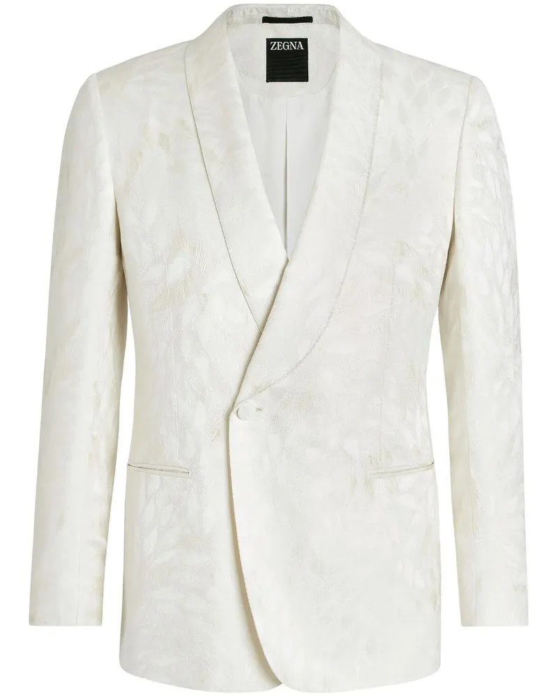 Ermenegildo Zegna Sakko mit Jacquardmuster - Weiß Weiß