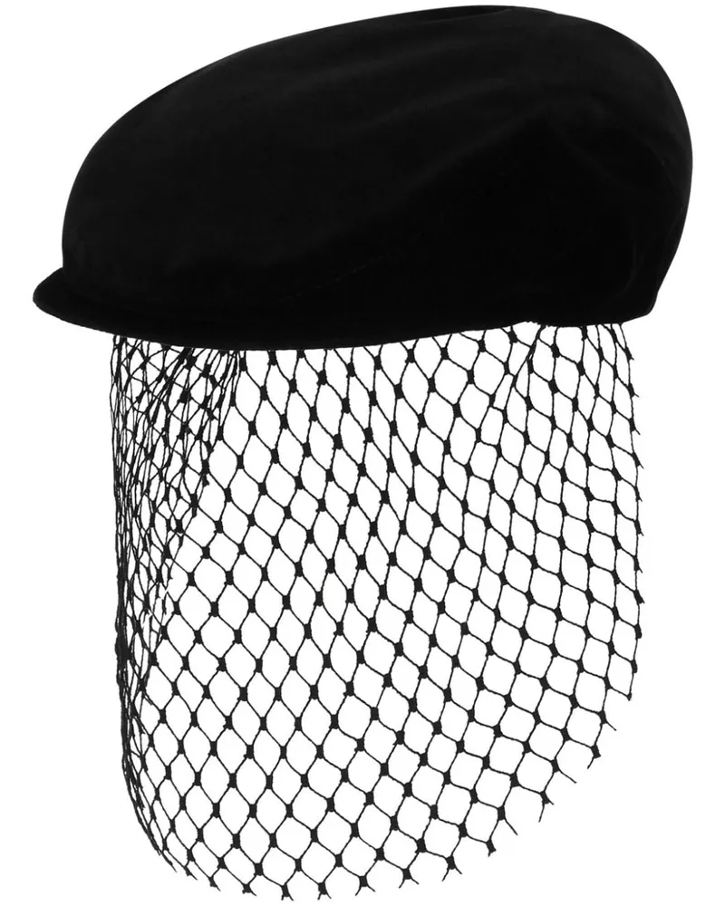 Dolce & Gabbana Hut aus Samt mit Schleier - Schwarz Schwarz