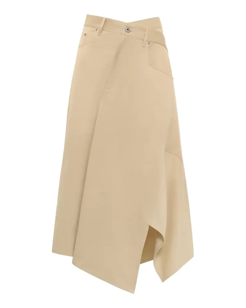 Loewe Midirock mit asymmetrischem Saum - Nude Nude