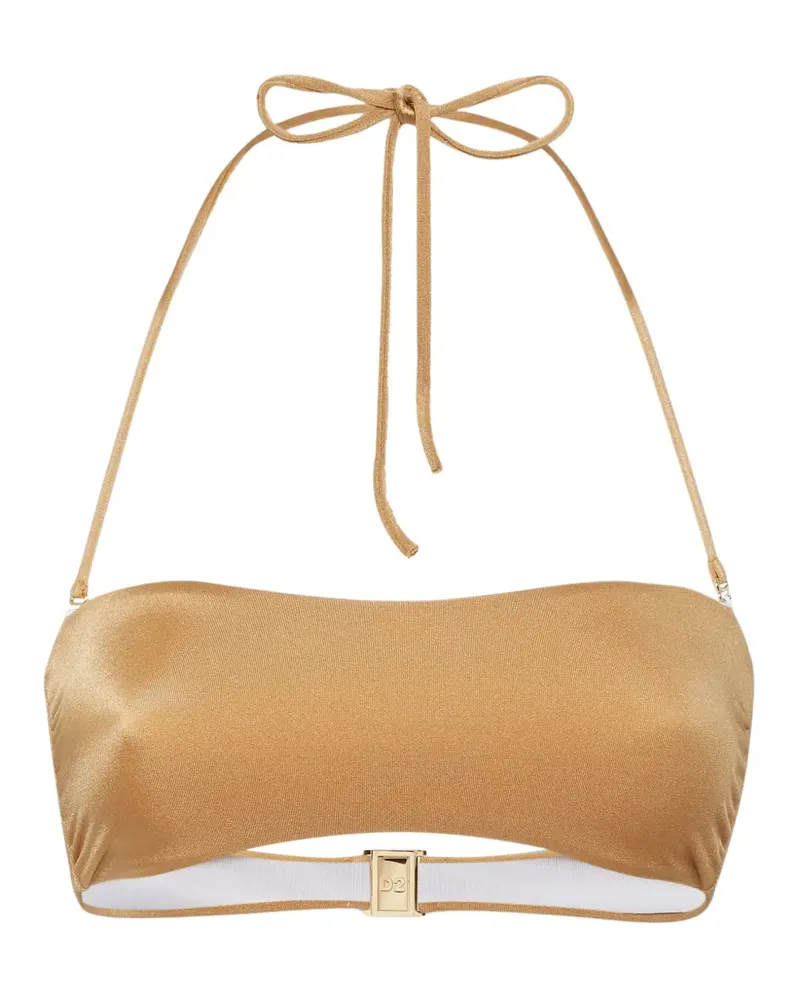Dsquared2 bandeau bikini top - Gold Gold