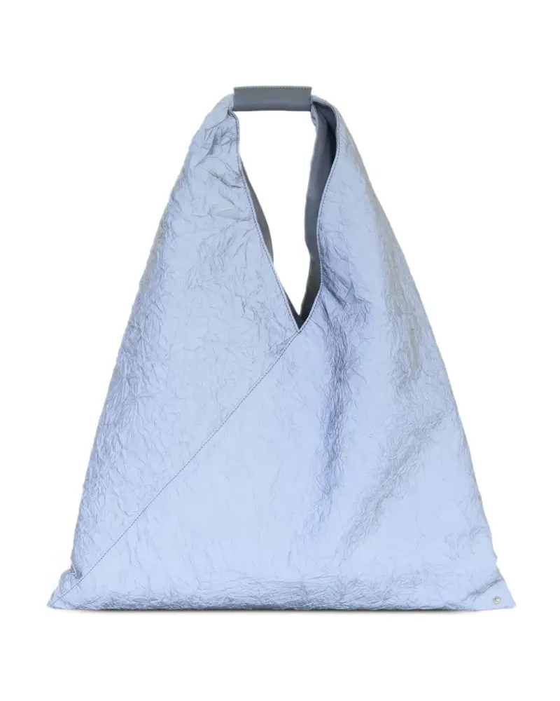 Maison Margiela Japanese Tote Bag mit Knitteroptik - Blau Blau