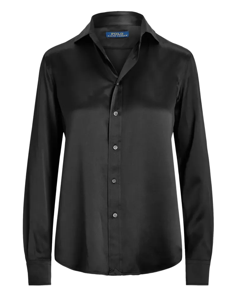 Ralph Lauren Hemd aus Satin - Schwarz Schwarz