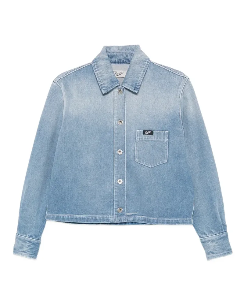 PENCE Betty faded-effect denim jacket - Blau Blau