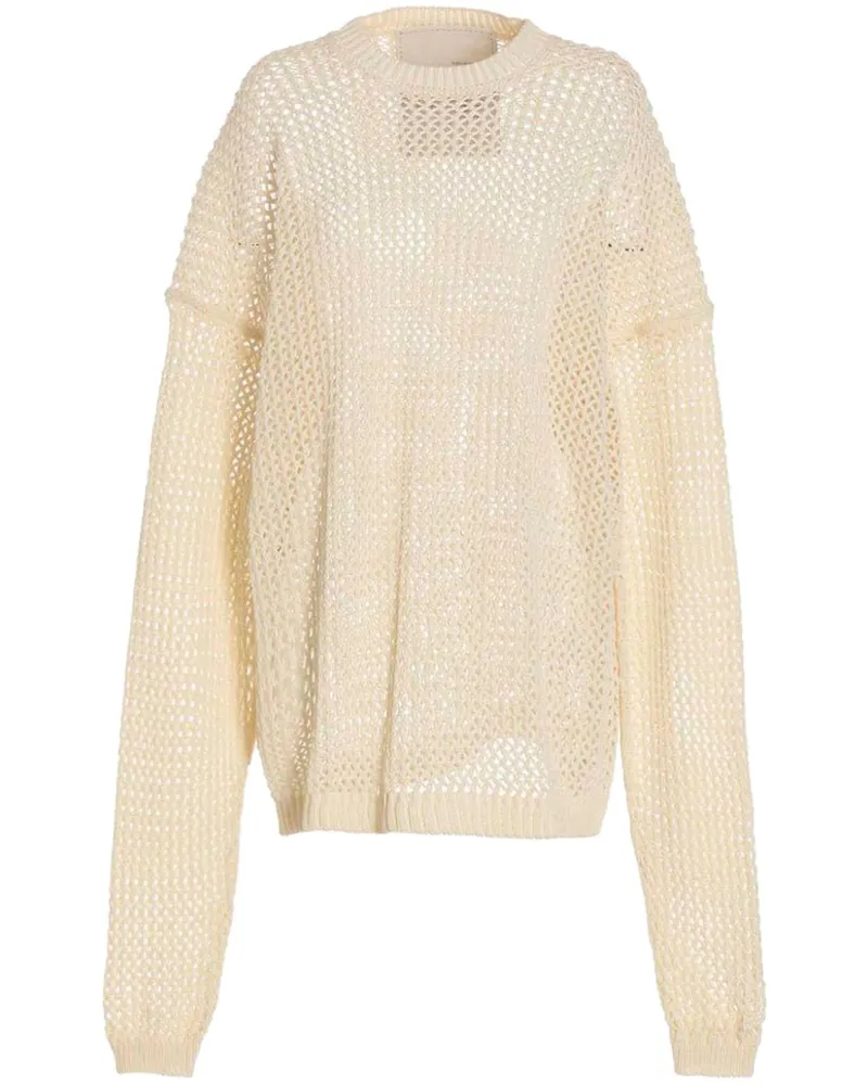 RAMAEL Bio Cable Pullover - Weiß Weiß