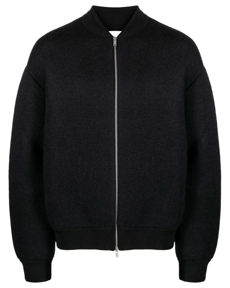 Jil Sander Bomberjacke mit tiefen Schultern - Schwarz Schwarz