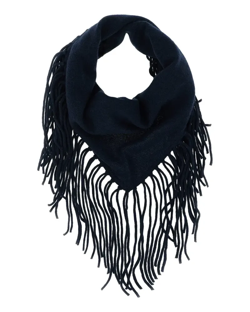 P.A.R.O.S.H. Without fringe-trim triangular scarf - Blau Blau
