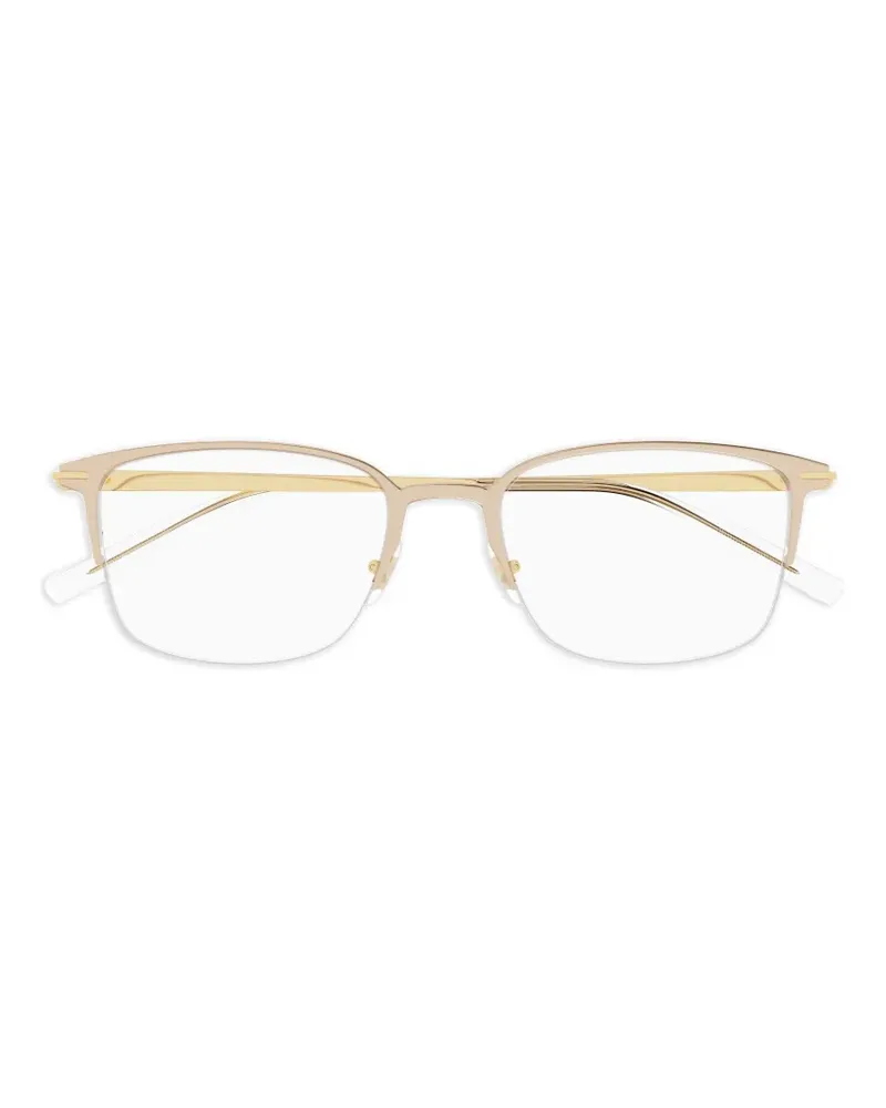 Montblanc square-frame half-rim glasses - Gold Gold