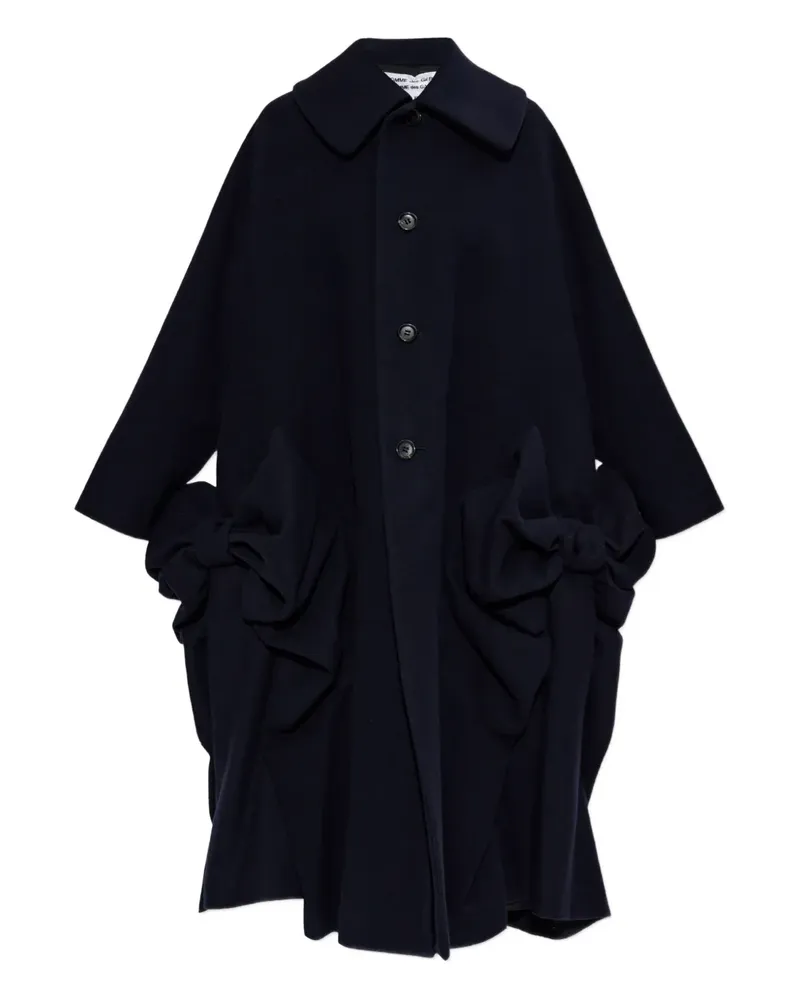 Comme des Garçons Mantel mit Schleifendetail - Blau Blau