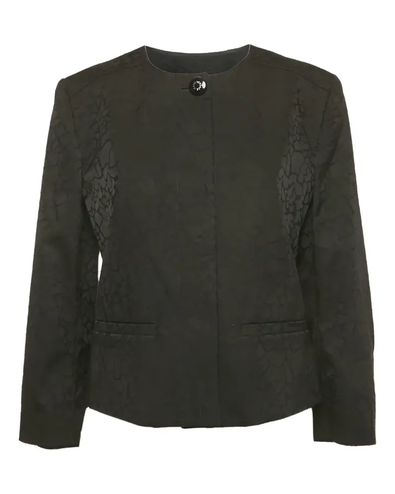 Versace Jeans Klassische Jacke mit Jacquardmuster - Schwarz Schwarz